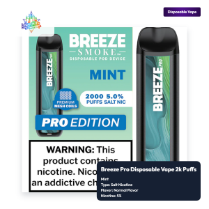 Breeze Pro Disposable Vape 2k Puffs 5%